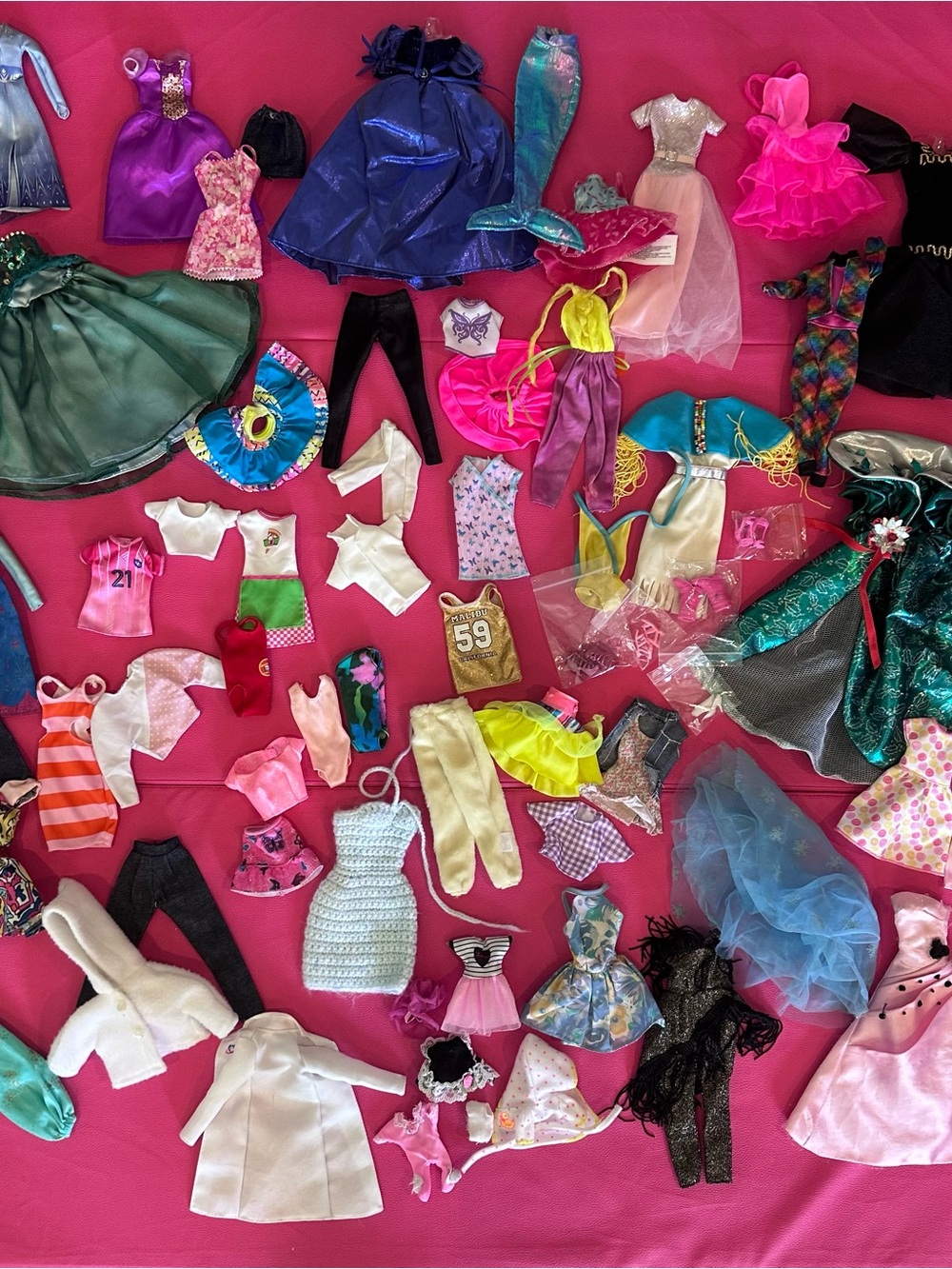 Large Vintage Barbie Doll Clothing Lot.